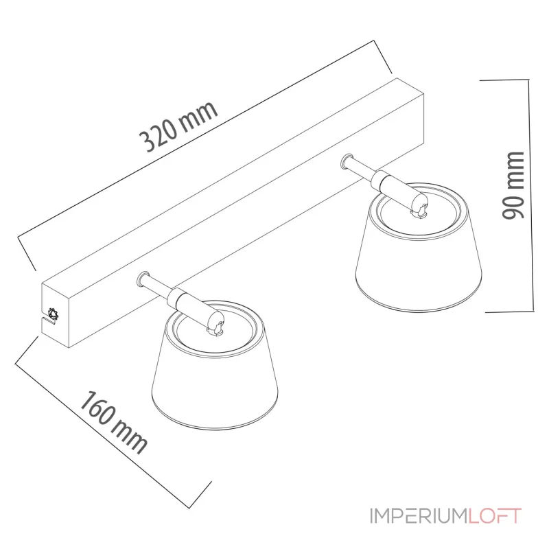 Спот MW-Light Бали 543021202 Цвет арматуры бронза Цвет плафонов черный от ImperiumLoft