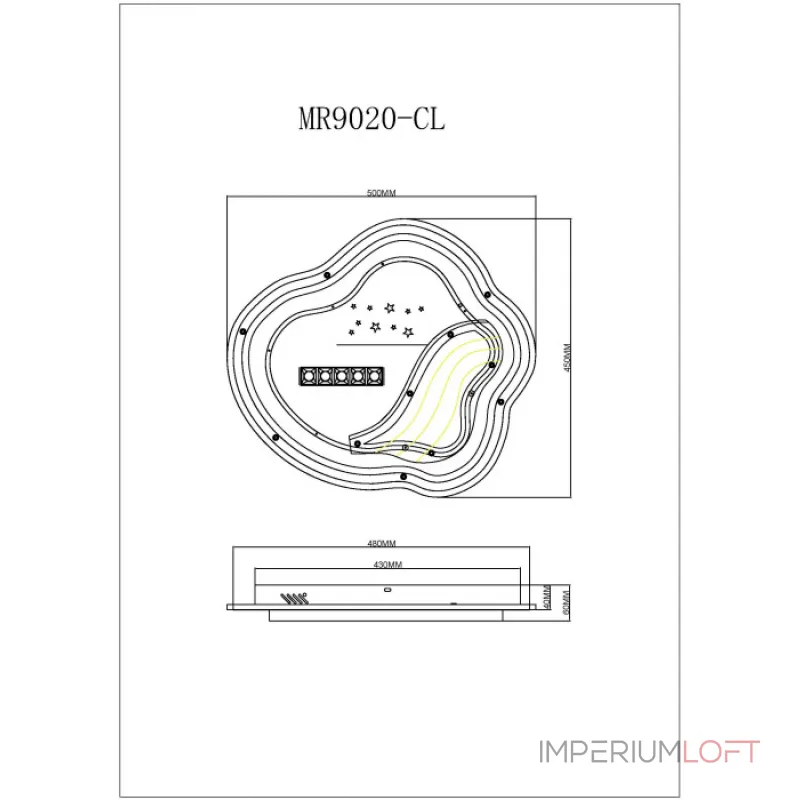 Потолочный светильник MyFar Cloud MR9020-CL от ImperiumLoft