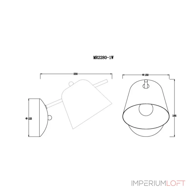 Бра MyFar Clementine MR2280-1W от ImperiumLoft