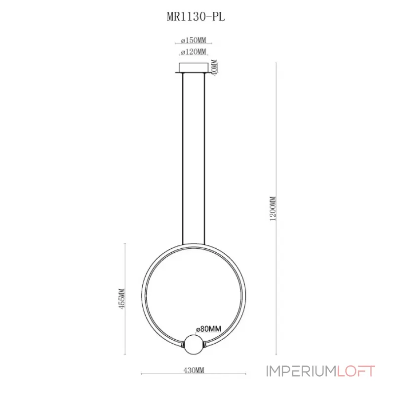 Подвесной светильник MyFar Victory MR1130-PL от ImperiumLoft