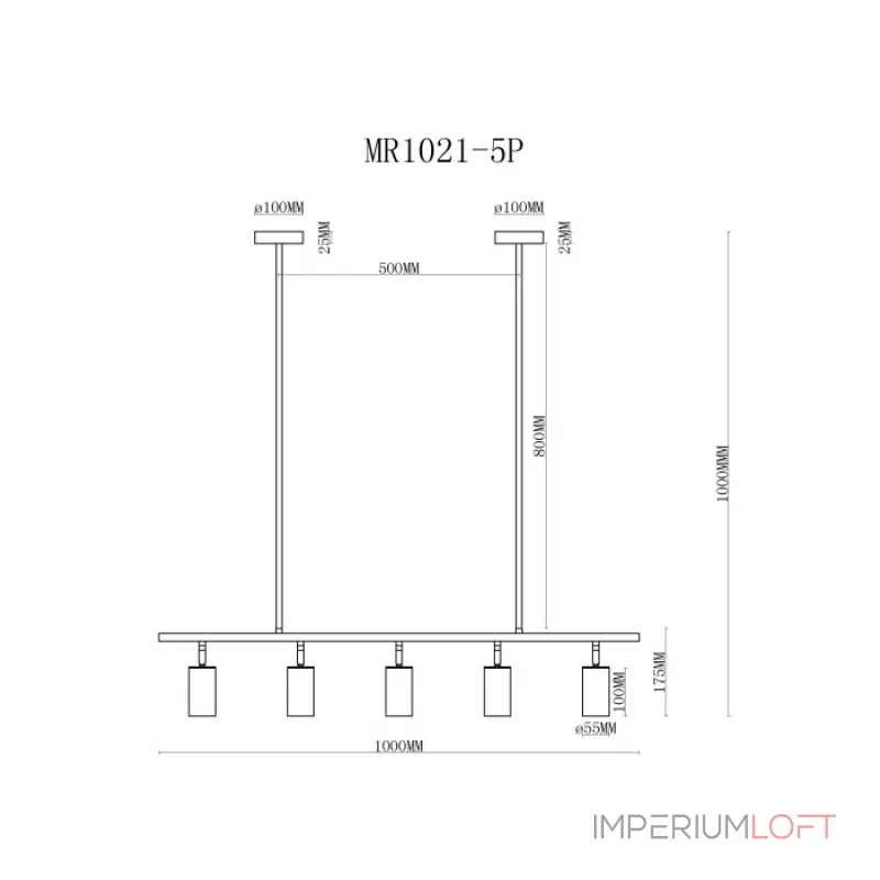 Подвесной светильник MyFar Dereck MR1021-5P от ImperiumLoft Подвесной светильник MyFar Dereck MR1021-5P от ImperiumLoft