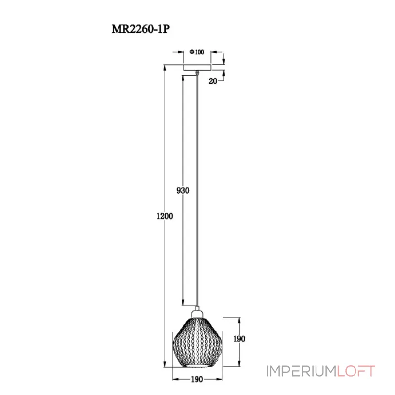 Подвесной светильник MyFar Beata MR2260-1P от ImperiumLoft Подвесной светильник MyFar Beata MR2260-1P от ImperiumLoft