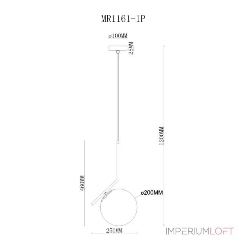 Подвесной светильник MyFar Pierre MR1161-1P от ImperiumLoft