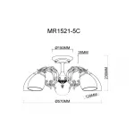 Потолочная люстра MyFar Biene MR1521-5C