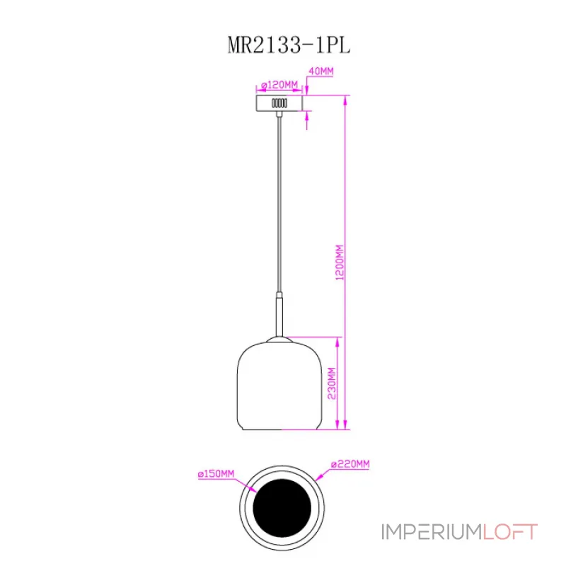 Подвесной светильник MyFar Charlie MR2133-1PL от ImperiumLoft Подвесной светильник MyFar Charlie MR2133-1PL от ImperiumLoft