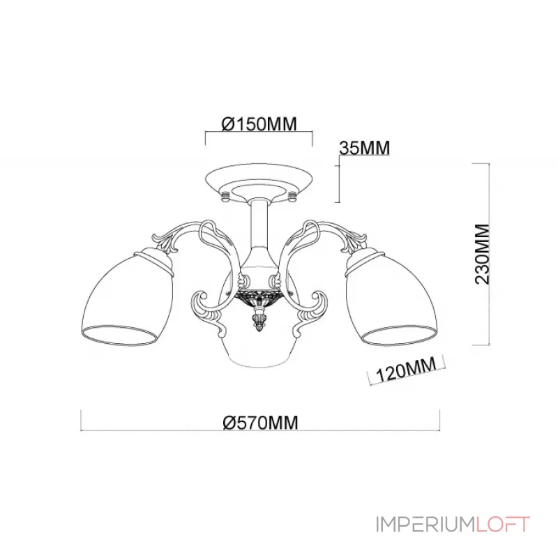 Потолочная люстра MyFar Biene MR1522-3C