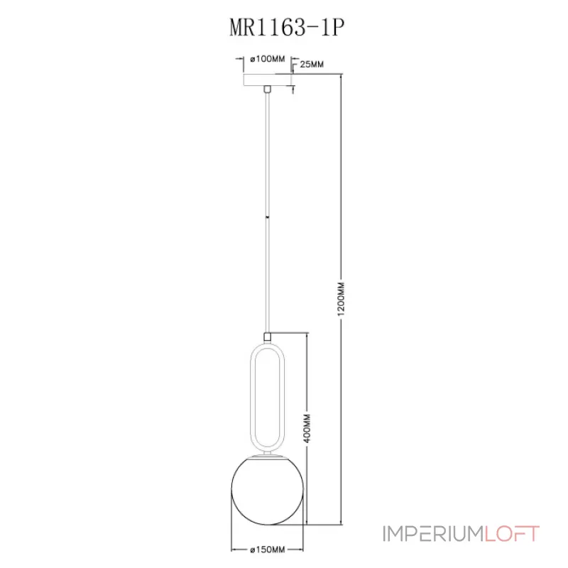 Подвесной светильник MyFar Pierre MR1163-1P от ImperiumLoft Подвесной светильник MyFar Pierre MR1163-1P от ImperiumLoft