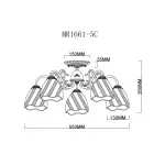 Потолочная люстра MyFar Nicole MR1661-5C