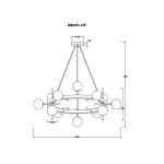 Подвесная люстра MyFar Robert MR2331-12P
