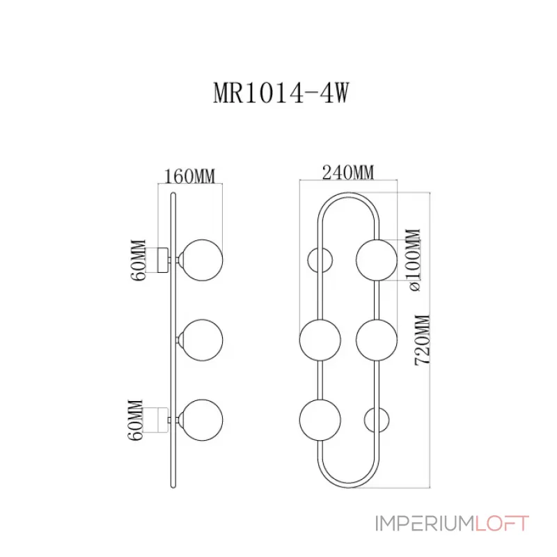 Бра MyFar Stacy MR1014-4W от ImperiumLoft Бра MyFar Stacy MR1014-4W от ImperiumLoft