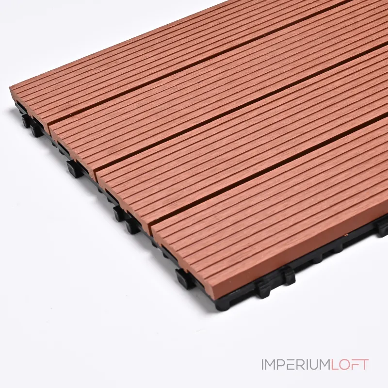 Садовая плитка ДПК 30x30 RED WOOD SH-WPCSG-4H-24 , террасный паркет Садовая плитка ДПК 30x30 RED WOOD SH-WPCSG-4H-24 , террасный паркет