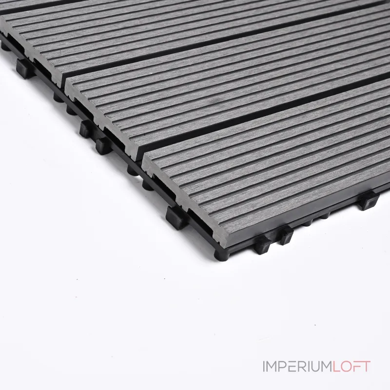 Садовая плитка ДПК 30x30 GREY SH-WPCSG-4H-23 , террасный паркет Садовая плитка ДПК 30x30 GREY SH-WPCSG-4H-23 , террасный паркет