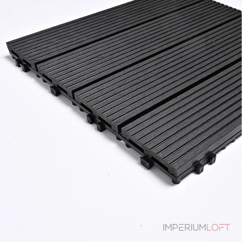 Садовая плитка ДПК 30x30 BLACK SH-WPCSG-4H-20 , террасный паркет Садовая плитка ДПК 30x30 BLACK SH-WPCSG-4H-20 , террасный паркет