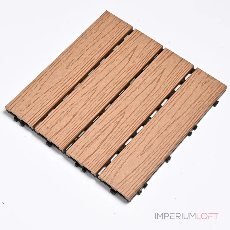 Садовая плитка ДПК 30x30 TEAK SH-WPC2D-4HX-19 , террасный паркет