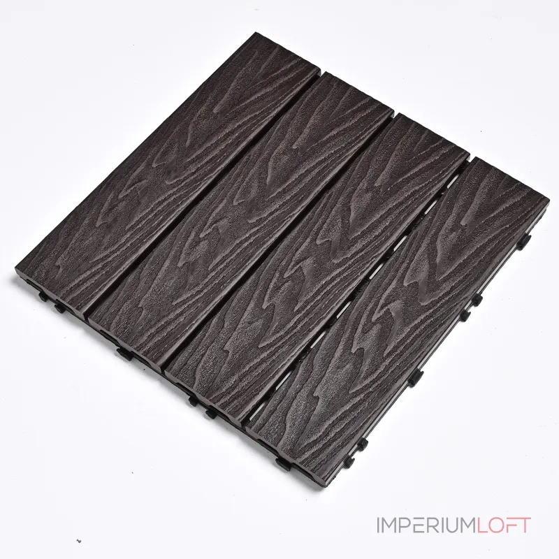 Садовая плитка ДПК 30x30 DARK COFFEE SH-WPC3D-4H-18 , террасный паркет Садовая плитка ДПК 30x30 DARK COFFEE SH-WPC3D-4H-18 , террасный паркет