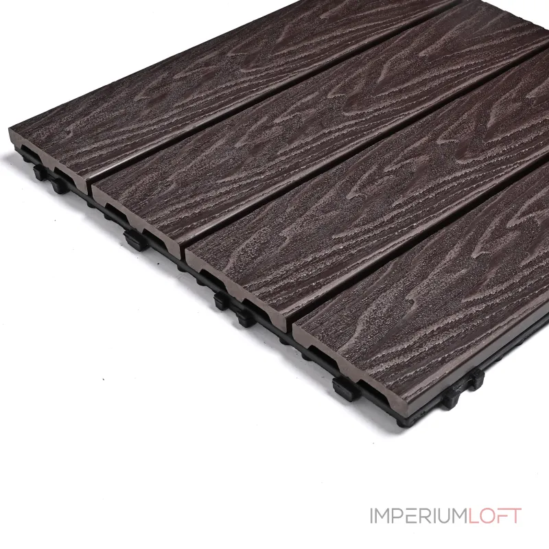 Садовая плитка ДПК 30x30 DARK COFFEE SH-WPC3D-4H-18 , террасный паркет Садовая плитка ДПК 30x30 DARK COFFEE SH-WPC3D-4H-18 , террасный паркет