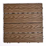 Садовая плитка ДПК 30x30 TEAK SH-WPC3D-4H-17 , террасный паркет