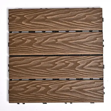 Садовая плитка ДПК 30x30 TEAK SH-WPC3D-4H-17 - террасный паркет