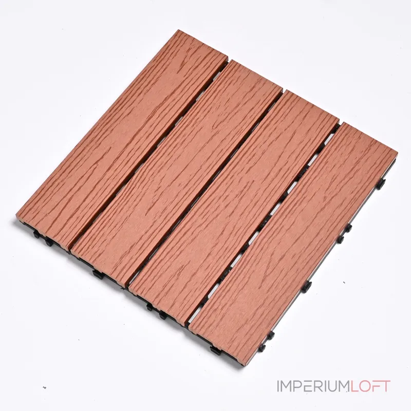 Садовая плитка ДПК 30x30 RED WOOD SH-WPC2D-4HX-13 , террасный паркет Садовая плитка ДПК 30x30 RED WOOD SH-WPC2D-4HX-13 , террасный паркет