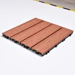 Садовая плитка ДПК 30x30 RED WOOD SH-WPC2D-4HX-13 , террасный паркет