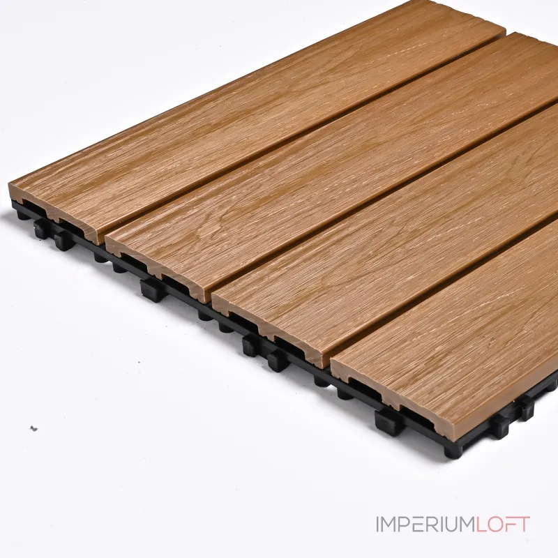 Садовая плитка ДПК 30x30 TEAK-BROWN SH-WPCOE-4H-11 , террасный паркет