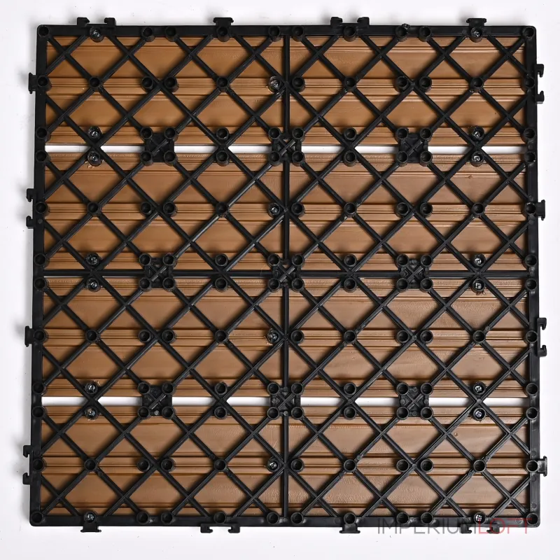 Садовая плитка ДПК 30x30 TEAK-BROWN SH-WPCOE-4H-11 , террасный паркет