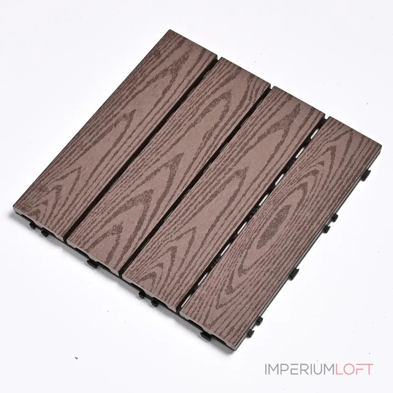 Садовая плитка ДПК 30x30 COFFEE SH-WPC2D-4HC-3 , террасный паркет