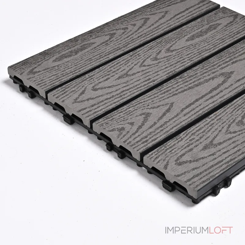 Садовая плитка ДПК 30x30 GREY SH-WPC2D-4HC-2 , террасный паркет Садовая плитка ДПК 30x30 GREY SH-WPC2D-4HC-2 , террасный паркет