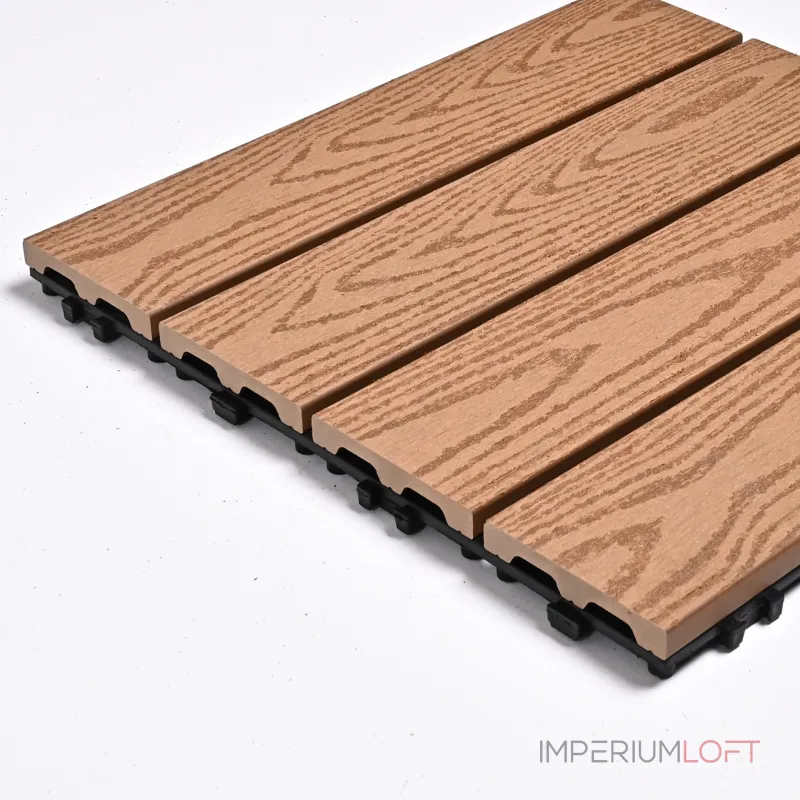 Садовая плитка ДПК 30x30 TEAK SH-WPC2D-4HC-25 , террасный паркет Садовая плитка ДПК 30x30 TEAK SH-WPC2D-4HC-25 , террасный паркет