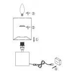Настольная лампа декоративная Globo Geri 21676 от ImperiumLoft