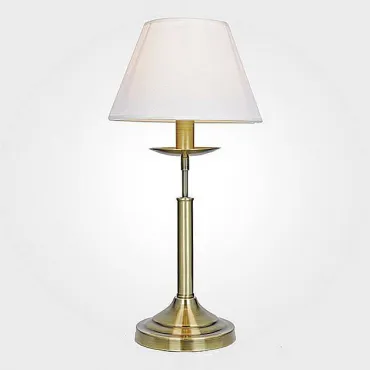 Настольный светильник с тканевым абажуром 01010/1 античная бронза