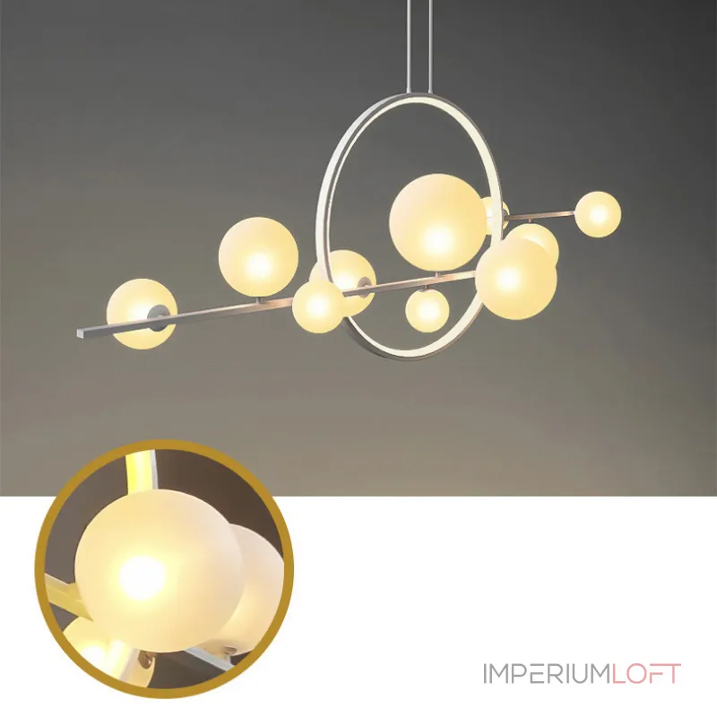 Люстра на штанге IONA L HALO 10 White Люстра на штанге IONA L HALO 10 White