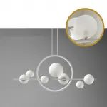 Люстра на штанге IONA L HALO 7 White