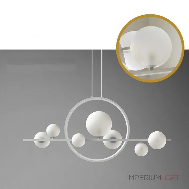 Люстра на штанге IONA L HALO 7 White Люстра на штанге IONA L HALO 7 White