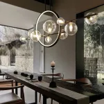 Люстра на штанге IONA L HALO 10 black