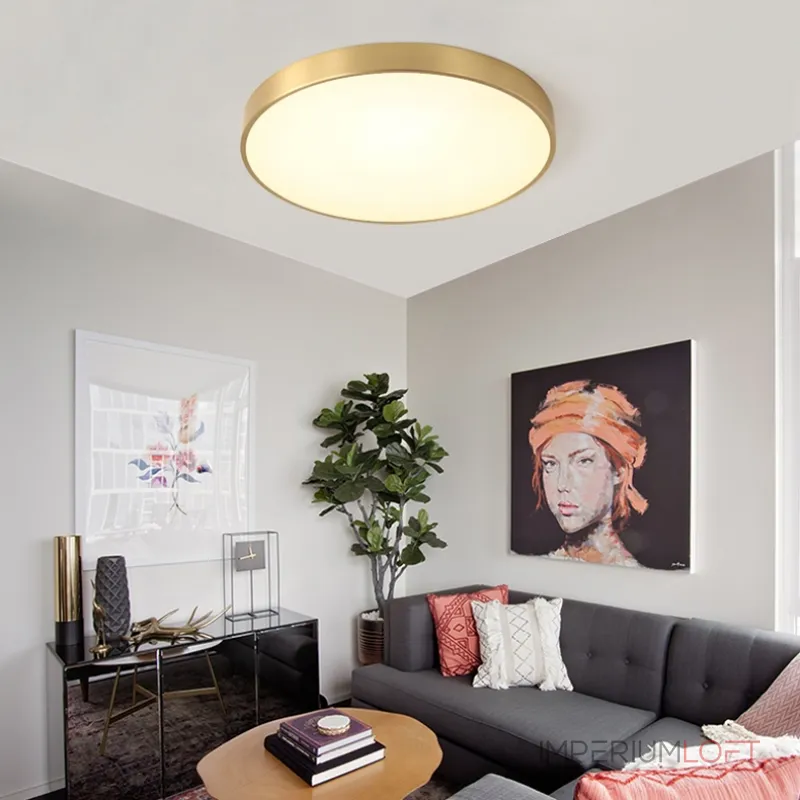 Потолочный светильник FLIMS L30 Square Brass от ImperiumLoft