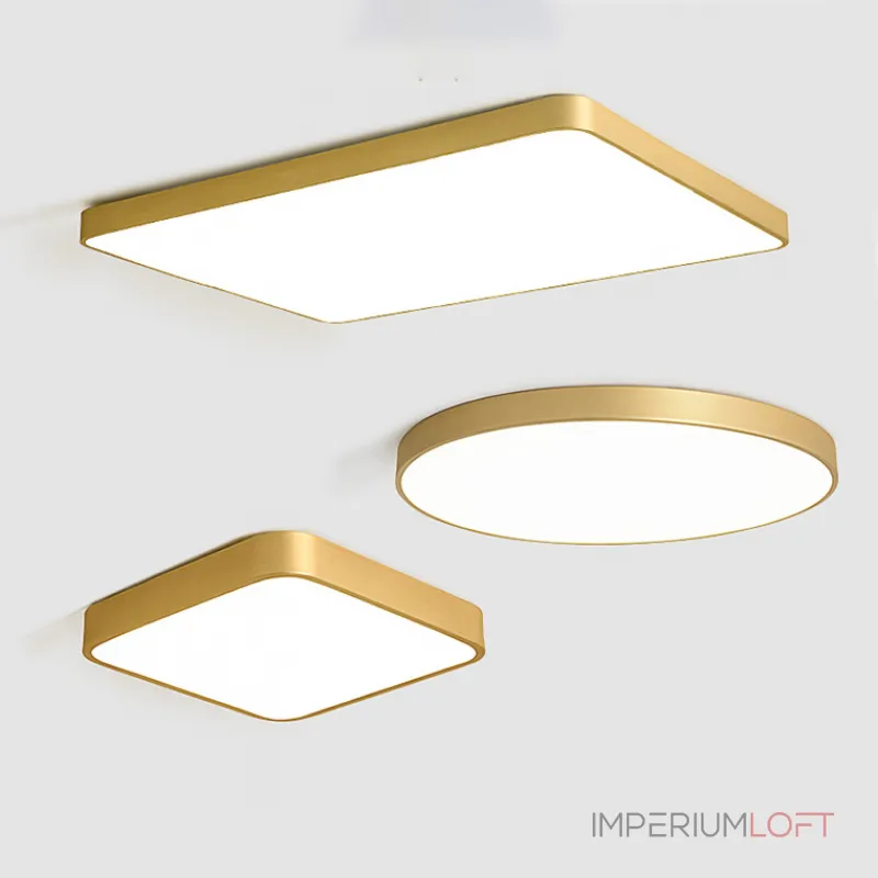 Потолочный светильник FLIMS L30 Square Brass от ImperiumLoft