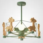 Люстра на штанге GIRAFFE Crystal Green