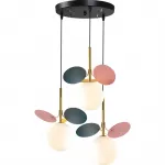 Подвесной светильник Light of MATISSE TRIO Multicolor / Black disc от ImperiumLoft