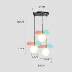 Подвесной светильник Light of MATISSE TRIO Multicolor / Black disc от ImperiumLoft