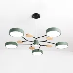 Люстра на штанге MEADE 6 lamps Green от ImperiumLoft