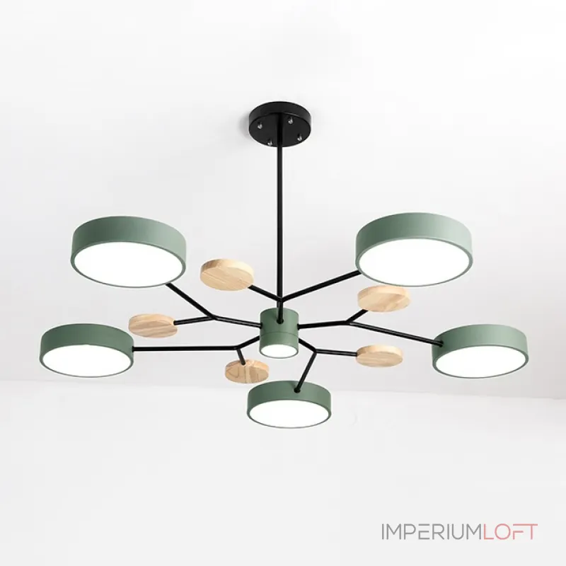 Люстра на штанге MEADE 6 lamps Green от ImperiumLoft Люстра на штанге MEADE 6 lamps Green от ImperiumLoft