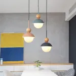 Подвесной светильник POMPON WOOD Голубой от ImperiumLoft