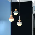 Подвесной светильник POMPON WOOD Голубой от ImperiumLoft