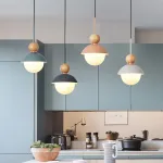 Подвесной светильник POMPON WOOD Голубой от ImperiumLoft