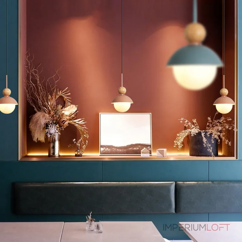 Подвесной светильник POMPON WOOD Голубой от ImperiumLoft Подвесной светильник POMPON WOOD Голубой от ImperiumLoft