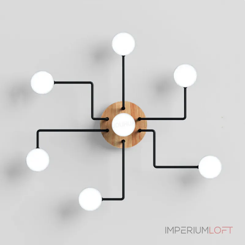 Потолочная люстра SCHEME LED COLOR L58 Black от ImperiumLoft