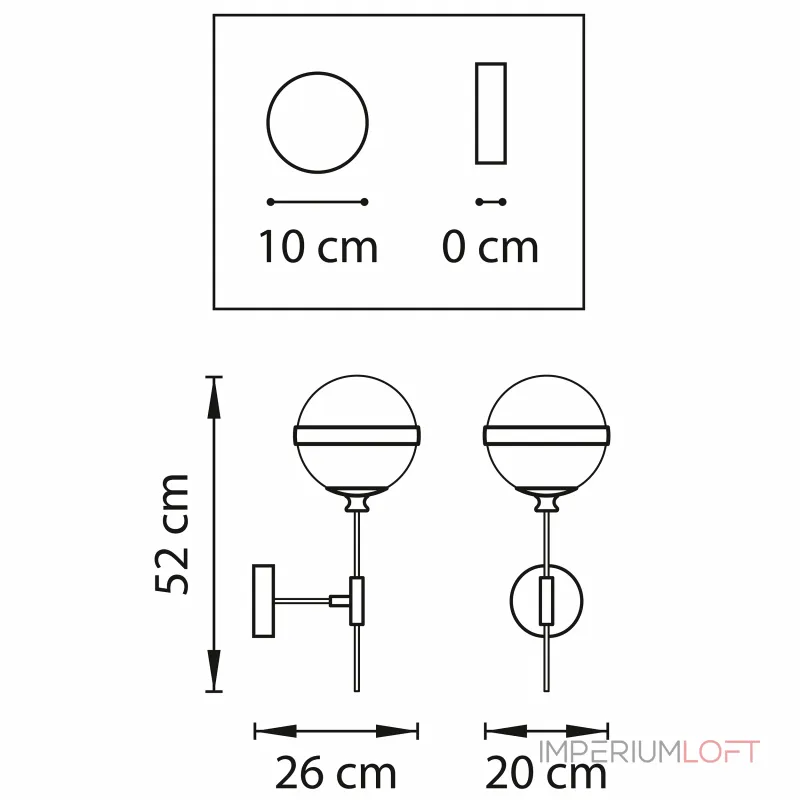 Настенный светильник GIRA WALL от ImperiumLoft
