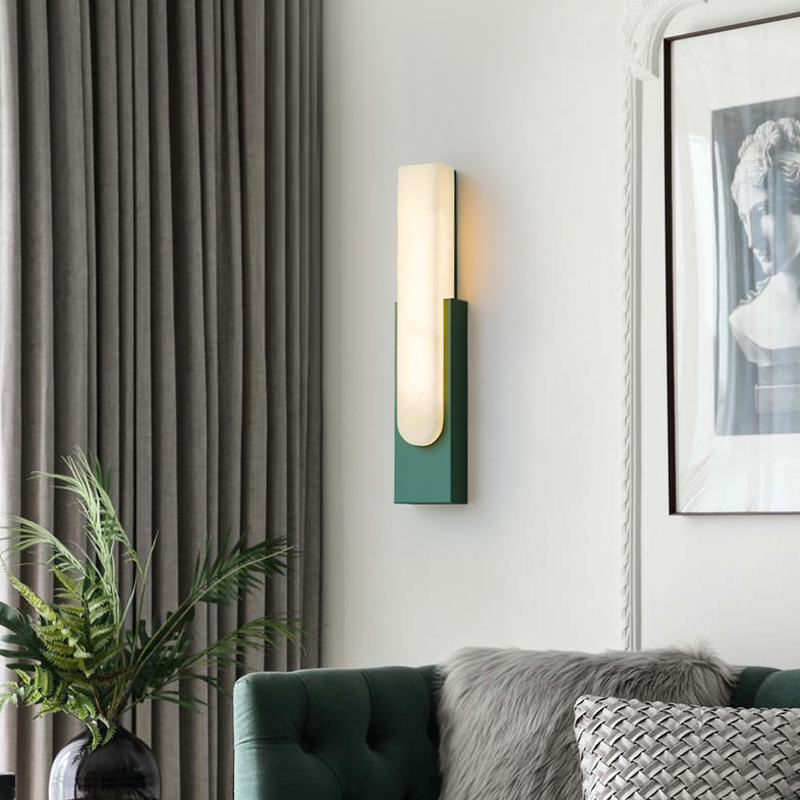 Светодиодный настенный светильник с имитацией мрамора MIRCA White от ImperiumLoft