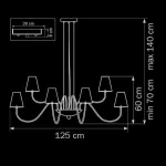Подвесная люстра INNIS CH D125 Gold